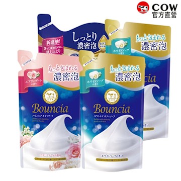 (任選)【日本牛乳石鹼】美肌滋潤/極致水潤沐浴乳補充包x4包入(多款香味任選)