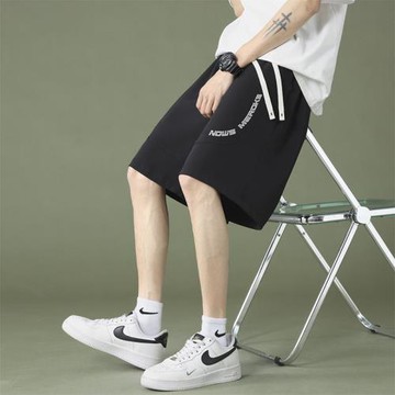 冰絲短褲男夏季薄款涼感透氣五分褲外穿跑步速干運動褲男士休閑褲