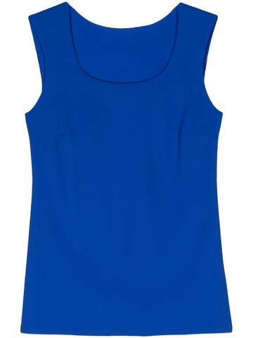 Patrizia Pepe - laser-cut jersey tank top - women - Polyamide/Elastane - III - Blue
