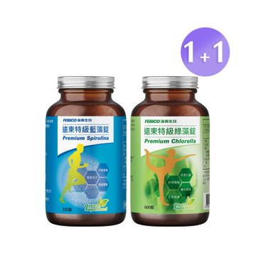 【遠東生技】特級藍藻300錠+特級綠藻600錠 (1+1組合)
