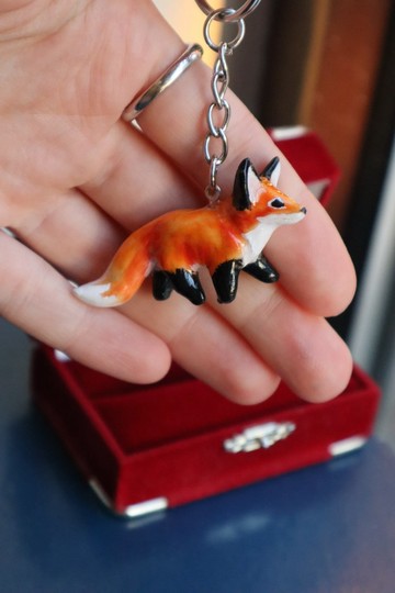 狐狸鑰匙圈 奇幻動物肖像