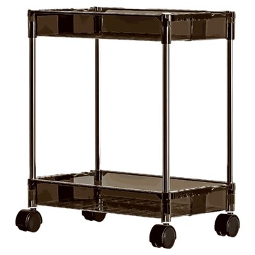 ONE HOUSE 喬伊可伸縮夾縫附輪收納架 OH-J100-A 1個  咖啡色  2層