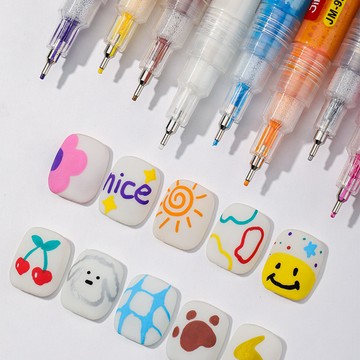 ❰現貨❱美甲 彩繪塗鴉筆 丙烯馬克筆指甲畫花速乾水彩筆描綫筆免照燈工具筆