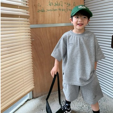 ❤️TL❤️ 兒童套裝 男童套裝 男童短袖套裝 純棉套裝 短褲休閒兩件套 男孩套裝 大童套裝 男童套裝 百搭 寬鬆 休閒