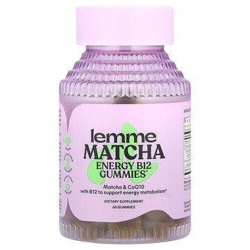 Lemme, 能量 B12 和輔酶 Q10 軟糖，抹茶味，60 粒
