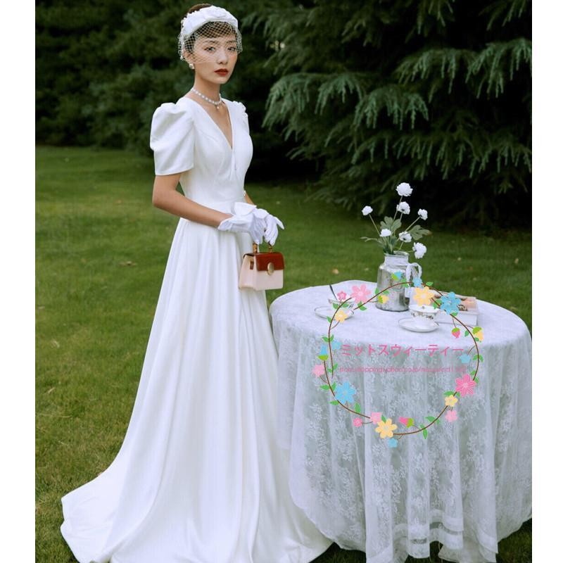 日本最大級通販ショップ 結婚式 二次会ドレス 花嫁 白 BUYDRESS W7312