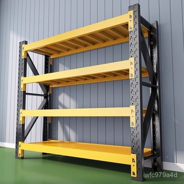 【免運 可開髮票】倉儲貨架多層蝴蝶孔落地置物架倉庫儲物架超市儲物間收納架加厚