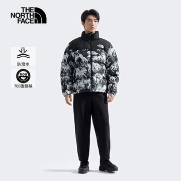 【The North Face 官方旗艦】新年款-北面經典1996男款黑色DWR防潑水羽絨外套｜8D16DJJ