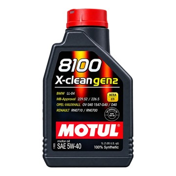 【易油網】MOTUL 8100 X-CLEAN GEN2 5W40 全合成 API SP 長效 機油 229.52
