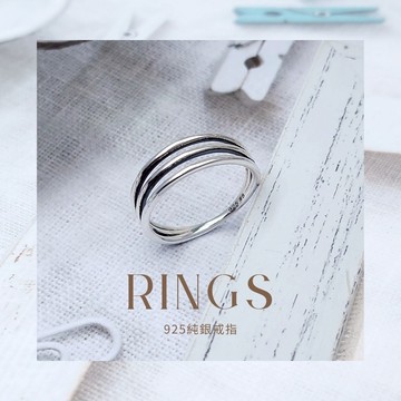 【Giumka】純銀戒指．三環．食指戒｜時尚定律