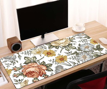 多用途防水止滑辦公桌墊 滑鼠墊餐墊(可來圖客製尺寸)-古典花園