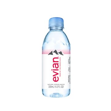 箱購【法國 EVIAN 依雲】天然礦泉水 330ML*24入