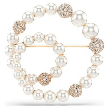 SWAROVSKI 施華洛世奇 Matrix 高雅輕奢水晶珍珠胸針 周年慶獻禮 送禮推薦 5743778