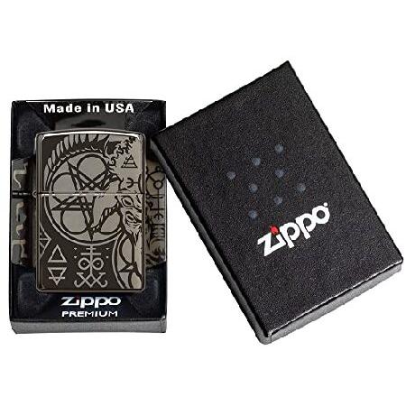 Zippo Occult Design High Polish Black Pocket Lighter並行輸入