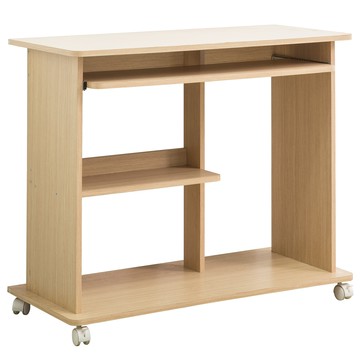 【TZUMii】日式活動電腦桌-雙色可選原木色