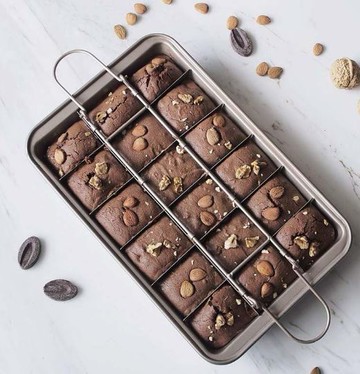 【固底布朗尼模具】18格 烘焙烤模 烤盤 磅蛋糕模 布朗尼烤盤 分格烤盤 布朗尼烤盤