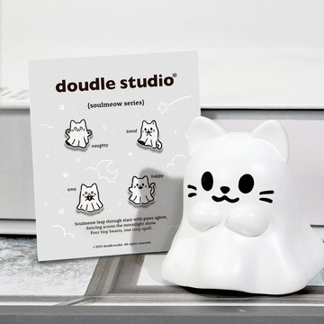 【STORY故事銀飾】doudle studio經典系列-造型耳環組-靈魂喵喵款