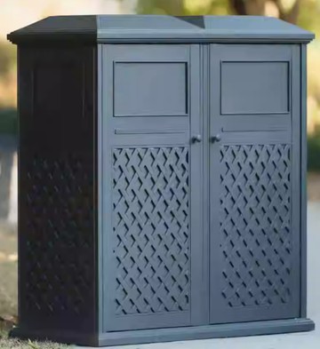 庭院鋁合金垃圾桶 戶外家用別墅花園院子 室外復古大號鑄鋁果皮箱