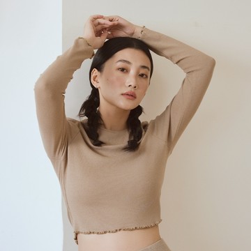 CC.DAILY-捲邊發熱保暖中短版T(三色)-女【K2CO037】