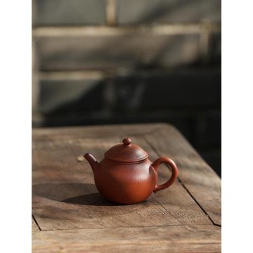 純色紫砂壺經典陶坊小圓掇原礦手工中式家用泡茶壺功夫茶具可養