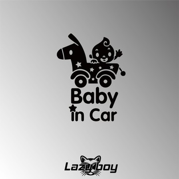 BABY IN CAR 車貼 貼紙 防水貼紙 行李箱貼紙 安全帽貼紙 筆電貼紙 反光貼紙 汽車貼紙 機車貼紙