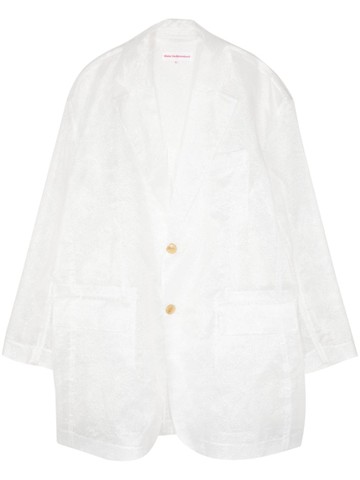 Walter Van Beirendonck - Moon single-breasted blazer - men - Nylon/Polyester - M - White