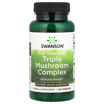 Swanson Vitamins, Full Spectrum® 三蘑菇復合物，60 粒膠囊