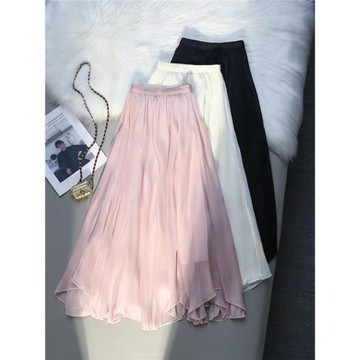 2025年高檔女裝時尚新款夏季高級感設計小眾高腰顯瘦網紗半身裙子