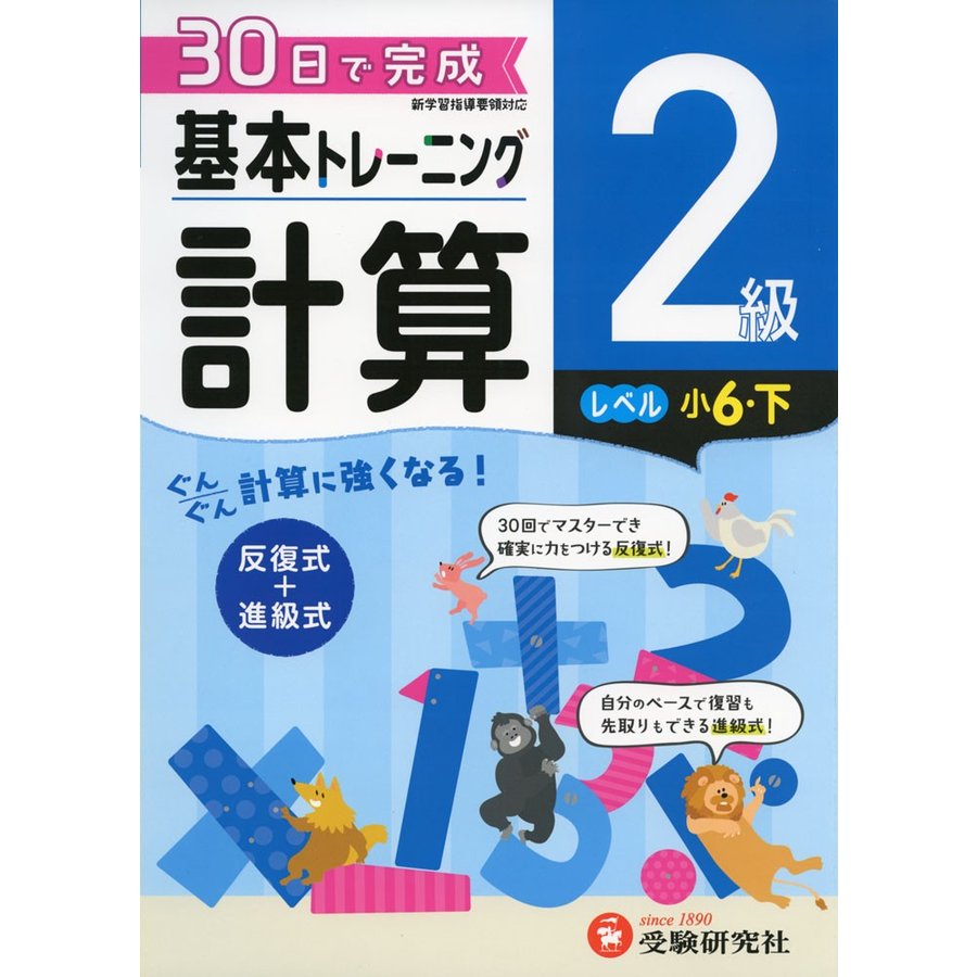 小学 基本トレーニング計算2級 30日で完成 反復式 進級式