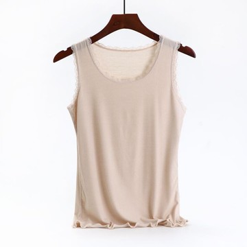 蕾絲莫代爾吊帶背心女士外穿黑白色內搭打底小衫修身無袖上衣夏