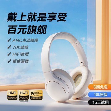 （爆款熱賣）（國際精品）【免運】左魚 Z1主動降噪頭戴式耳機ANC無線耳機電腦有線遊戲超長待機