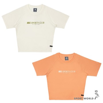 New Balance 短袖上衣 女裝 涼感 米/橘【運動世界】NEF29632IV/NEF29632ORG