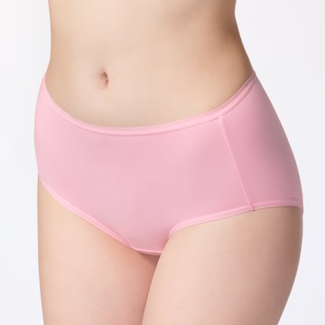 SWEAR 思薇爾 思茉希系列 M-XXL 素面 中腰 三角 女內褲 (甜蜜粉)
