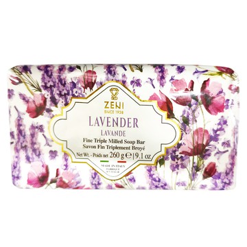 ZENI 義大利三重研磨香皂 薰衣草 含乳木果油  260g  1個