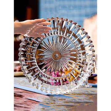 2025新款水晶玻璃水果盤客廳家用果盤托盤輕奢高級高端精致高顏值