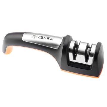 ZEBRA THAILAND 斑馬牌 兩段式陶瓷磨刀器  19.8 x 5.1 x 6.5cm  1個  黑色 + 橙色