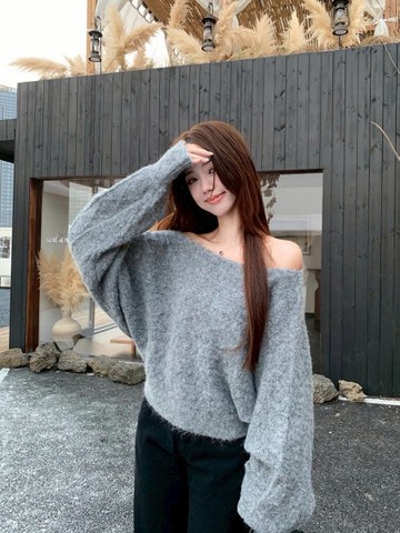 水貂毛麻花毛衣-3色 393354