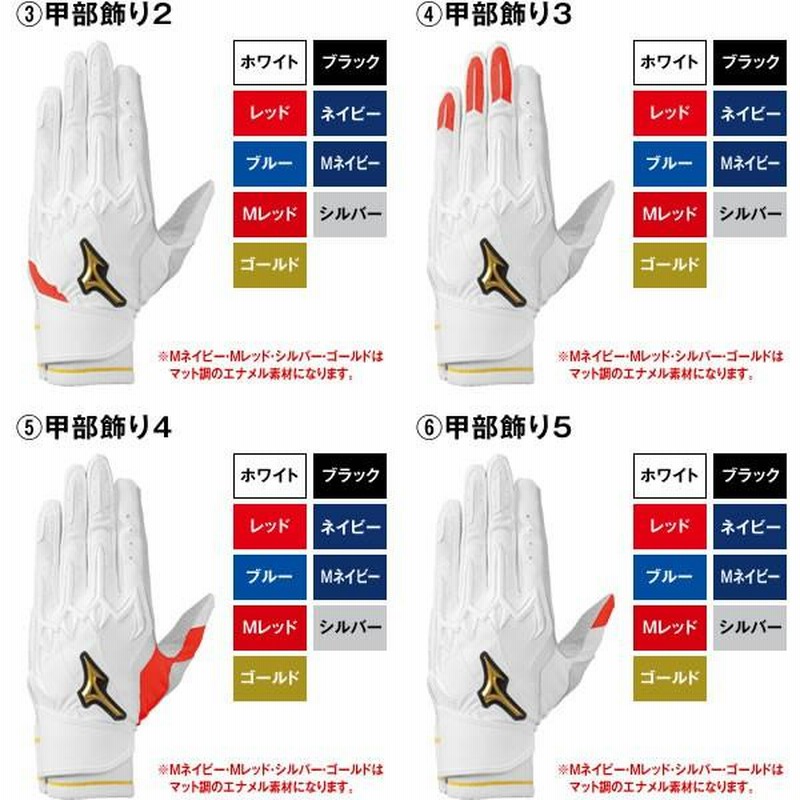受注生産＞ミズノ（MIZUNO） バッティンググローブ（両手用
