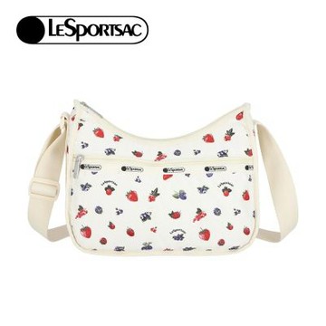 Lesportsac Classic Hobo 經典斜背包 側背包 旅用通勤包 女包 七夕浪漫購 送禮 禮物 推薦-奶油莓果