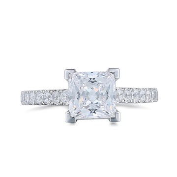 【求婚戒指】Happiness 幸福與你 • 純銀厚鍍18K金 • 結婚鑽戒