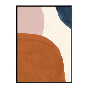 幾何圓 I 掛畫  40 x 30cm  黑色