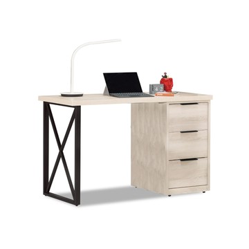 ASSARI-塔利斯4尺三抽書桌(寬121x深57x高76cm)