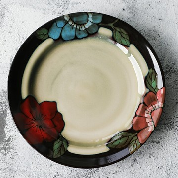 美式牛排盤子創意西餐盤菜盤11英寸家用大盤子圓形意面盤大號