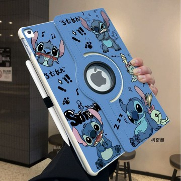 💕平板保護套旋轉iPad10保護殼10.2寸11代史迪仔MINI5硬Air7 2022十代10.9卡通殼air7