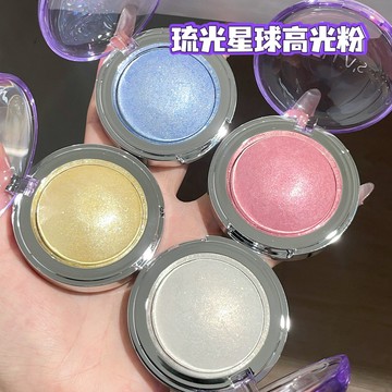 Gella's 琉光星球高光粉銀河碎鑽土豆泥啞光珠光細閃面部鎖骨提亮