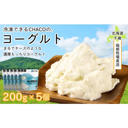 ふるさと納税 北海道 千歳市 冷凍できるCHACOの、ヨーグルト（200g×5個）