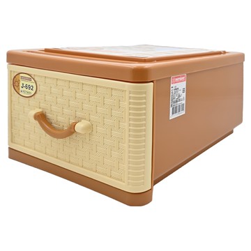 KEYWAY 抽屜整理箱 J-692 10L  362 x 283 x 177mm  黃色  1個