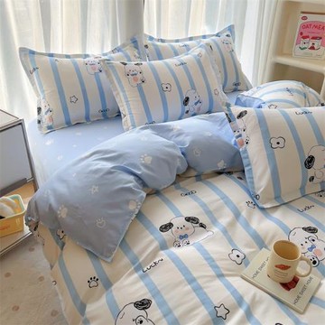 四件套全棉純棉簡約被套1.8m床單雙人2.0米床上用品4件套件四季款