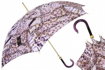 Pasotti 葩莎帝 紫色链条伞面 复古手柄 晴雨两用伞