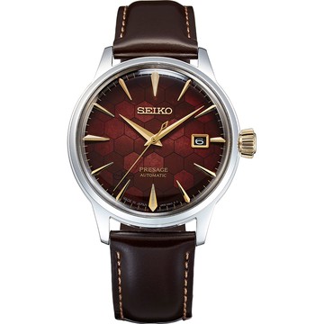 SEIKO 精工 Presage 石榴蜂蜜台灣70週年調酒機械錶-40.5mm4R35-01T0R